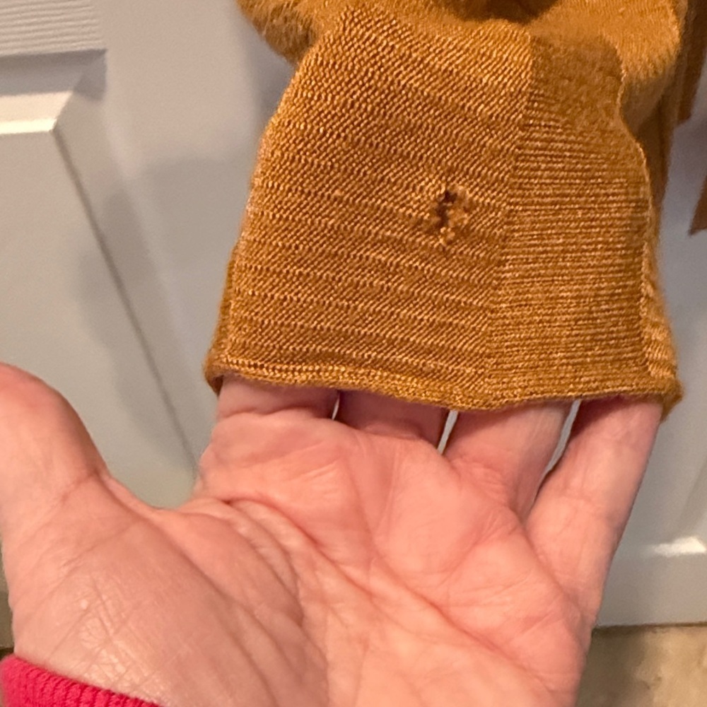 # Debut 3X Women's Mustard Open Front Cardigan - Picture 8 of 8